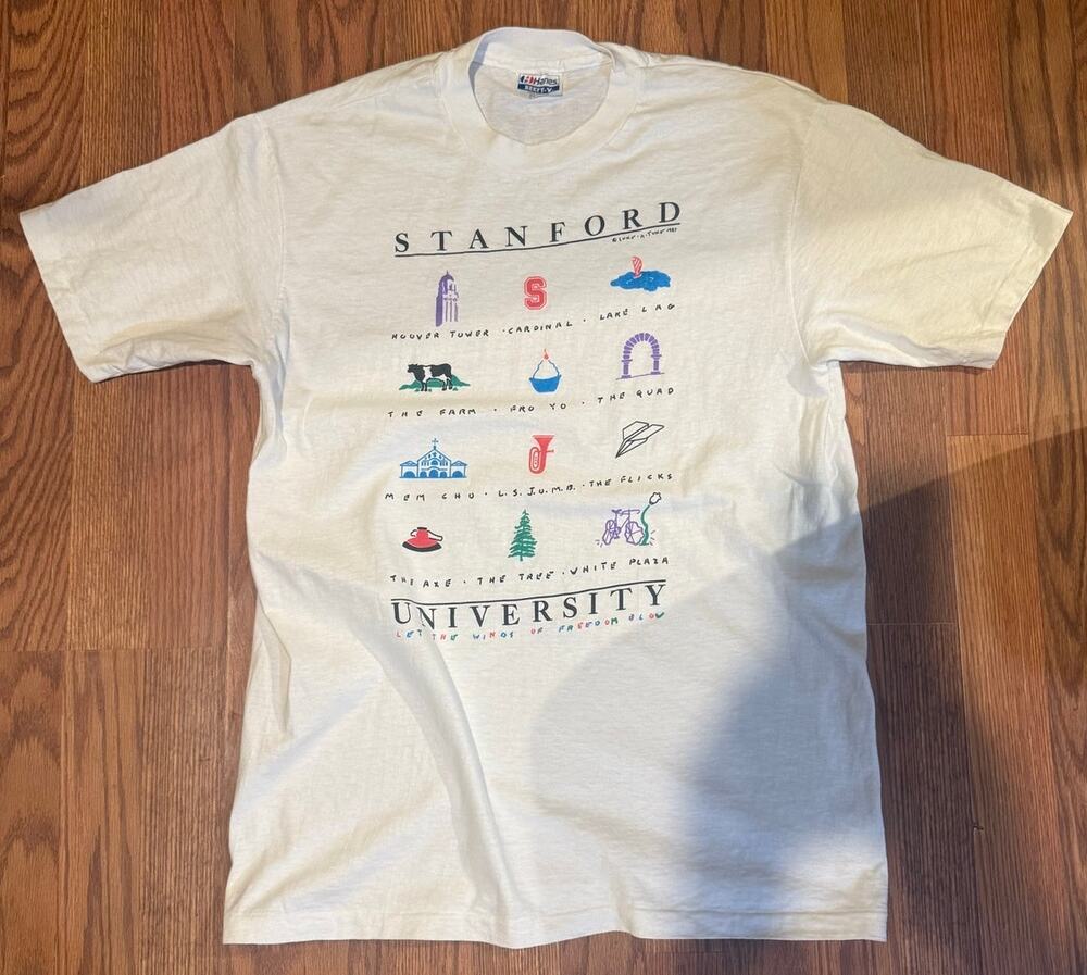 1987 Stanford University Souvenir Shirt Size Large
